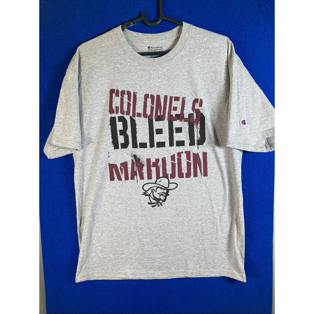 Champion Eastern Kentucky University EKU Colonels Bleed Maroon Shirt Men's Large - Picture 2 of 11